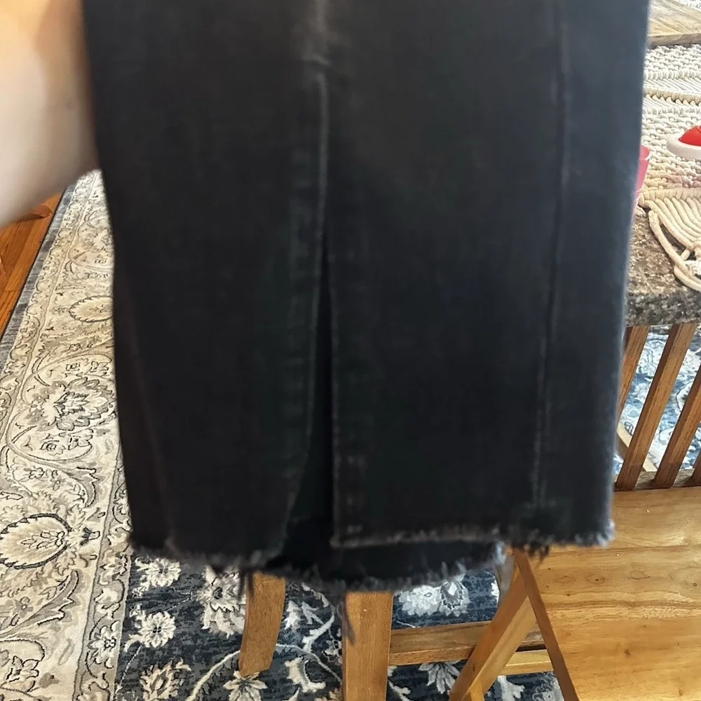 Abercrombie Fitch The‎ Skinny High Rise Black Jeans Ankle Slit Size 27 /4 - Picture 6 of 6